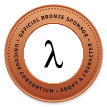 Official Bronze Sponsor of Unicode Consortium